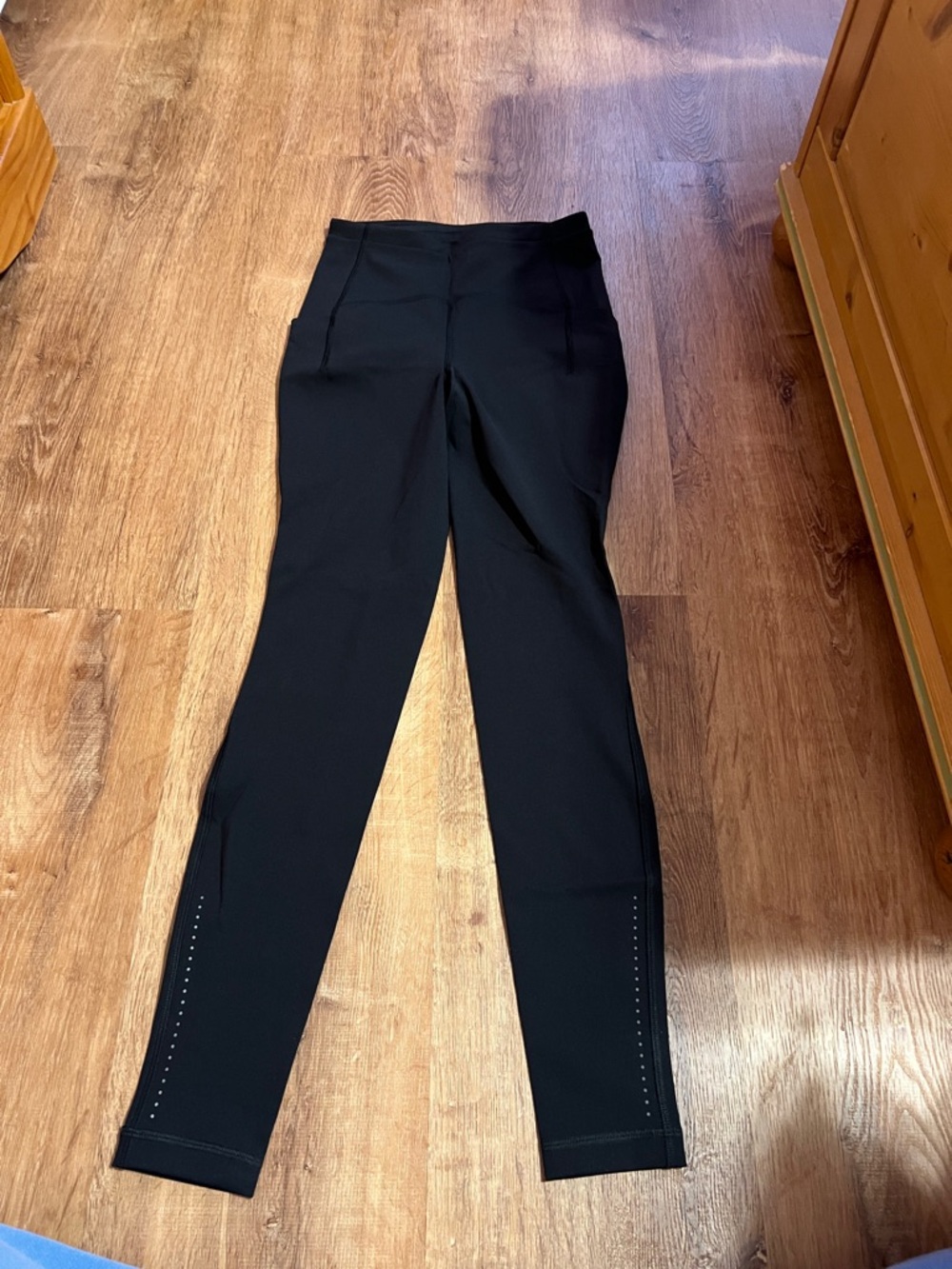 Lululemon Black High-Waist Ponte Leggings with Ankle Stud Detail